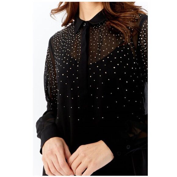 Melanie Lyne Woven blouse with jewel embellishments - Picture 5 of 10